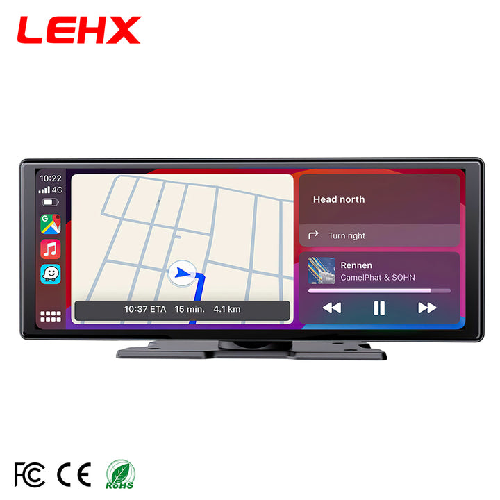 10.26 Inch Wireless CarPlay Android Auto QLED Full Touch Portable Screen Car Stereo Mirror Link Car Radio Plays Car DVD Player